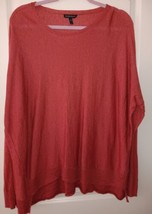 Eileen Fisher  L Tunic Top Long sleeve Rust Tencel/Wool/Alpaca Knit hi-l... - £19.72 GBP