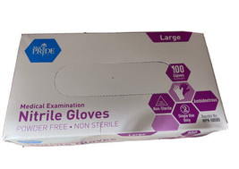 MedPride Powder-Free Nitrile Exam Gloves, Large - 100 Count - £9.06 GBP