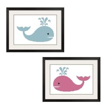 2 PATTERN SET - WHALES CROSS STITCH PATTERNS -656 - £2.16 GBP