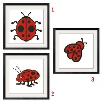 3 Pattern Set   Lady Bug Cross Stitch Patterns  467 - $2.75
