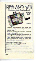 1948 Vintage Ad Polevoy F.W. 2 Featherweight Fishing Reels Long Island,NY - £6.65 GBP