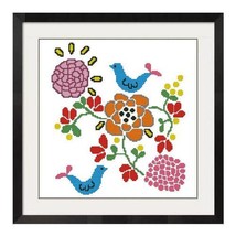Birds And Flowers Cross Stitch Pattern  243 - $2.75