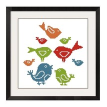 Birds Cross Stitch Pattern  479 - $2.75