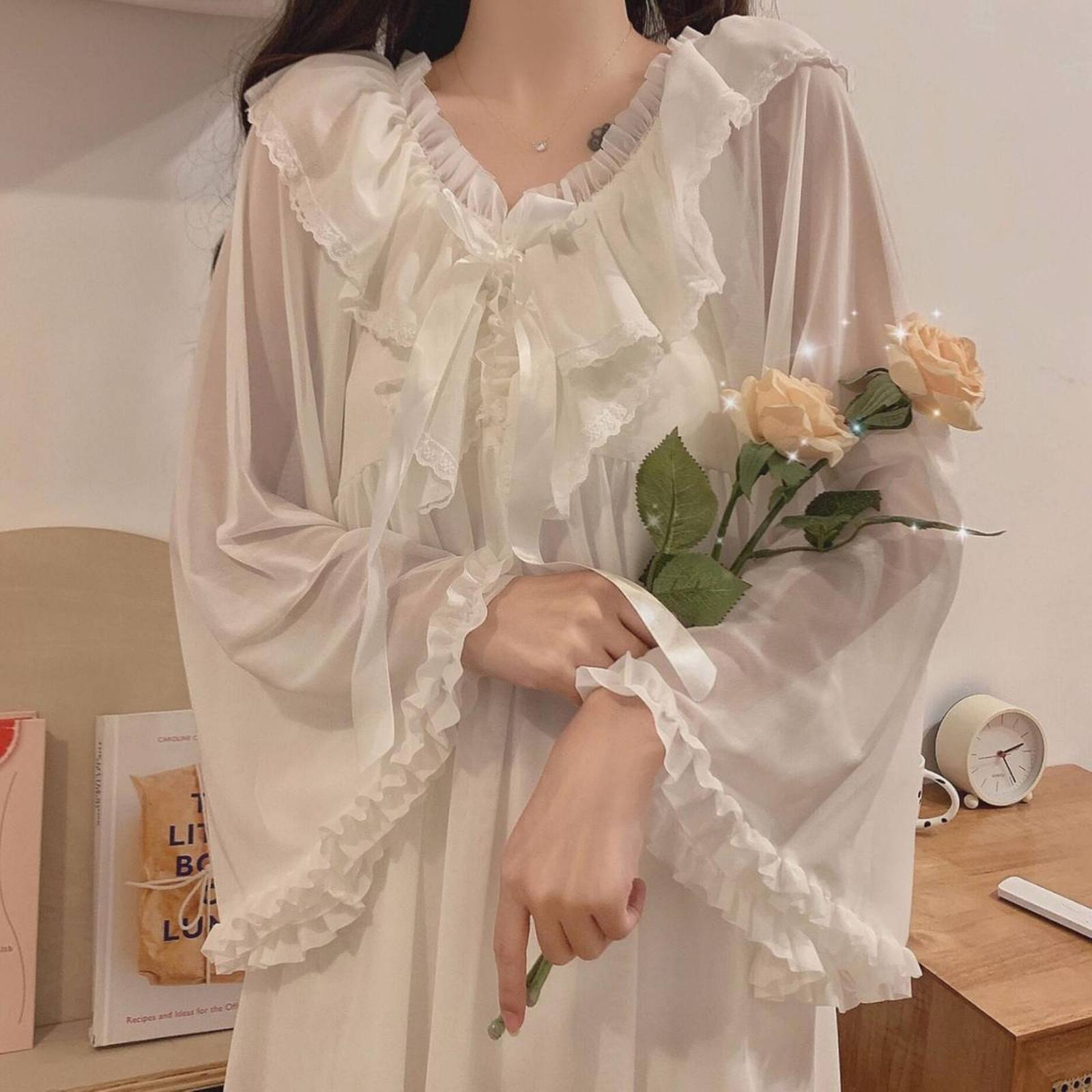 White Vintage Nightgown|Vintage Victorian Clothing| 1970's Cotton Victorian Dres