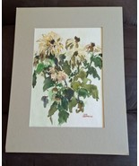 Original Beverly Ellstrand Framed Floral Watercolor Painting  - $37.00
