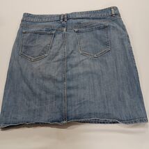 Old Navy RN#54023 Women's Blue Cotton Blend Denim Skirt Pockets Size 16 image 2
