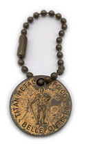Vintage Titan Metal Mfg Co Bellefonte PA  Metal Keychain Key Chain - $18.38