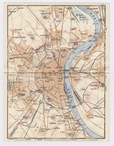 1925 Original Vintage Map Of Cologne Koln Köln North RHINE-PALATINATE Germany - £16.89 GBP