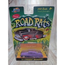 Jada Toys Road Rats Purple &#39;51 Lincoln Mercury Rubber Tires Metal Chassis 1:64 - £7.73 GBP