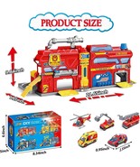 DIY City Action Set Fire Truck Station Garage 5 Cars Stickers Lights Sou... - $36.74 CAD