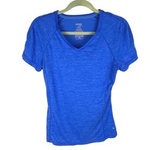Danskin Now Short-Sleeve Athletic Top T-Shirt Blue V-Neck Sz. M - $276.80 MXN