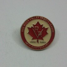 Red River Valley Sports League 1992 40 Anniversary VTG Lapel Pin Pinback Button - £2.41 GBP