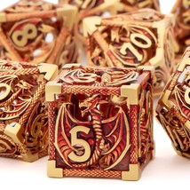 Hollow Metal Dnd Dice Set, 7 Piece Dungeons And Dragons Dice Set D&amp;D With Box, R - $61.99