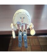 VNTG Hand Painted Humpty Dumpty 4th of July Shelf Sitter Folk Art Americana - $28.71