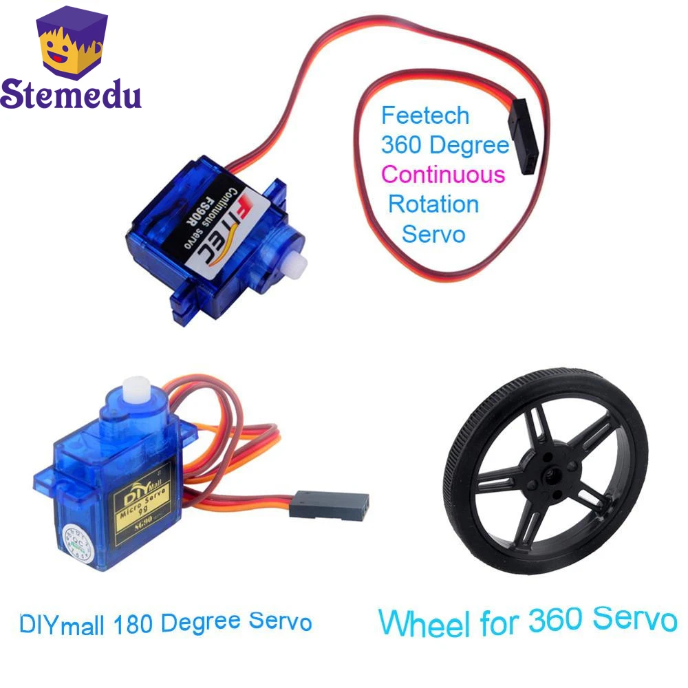 10pcs/lot Feetech FS90R 360 Degree Continuous Rotation Servo Wheel DIYmall 180 - £34.79 GBP+