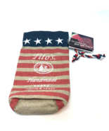 Tito's Vodka American Flag Embroidered Burlap Drawstring NWT Collectible Bag - £10.05 GBP