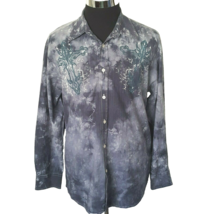 Eighty Eight Shirt Men&#39;s Size Large Dark Gray Western Style Graphics Tie Dye - £15.03 GBP