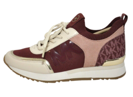 New Michael Kors Jenkins Knit Trainer Soft Stretch Sneakers Dark Cherry Size 9.5 - £69.34 GBP