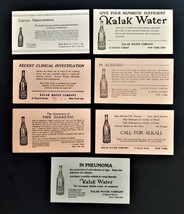 antique LOT 7pc KALAK WATER COMPANY quack medicine INK BLOTTER PAPERS un... - £37.56 GBP