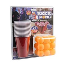 36 Piece Beer Pong Ultimate Tournament Kit Cups &amp; Balls Adults Drinking Game Set - $24.00