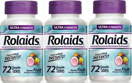 ROLAIDS Ultra Strength 1000 mg, 200 mg Chewable Antacid Tablets FRUIT, 2... - $26.33
