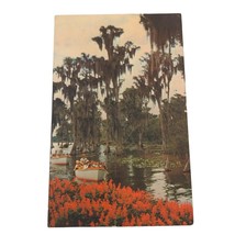 Postcard Sightseeing Boats Glide Through Florida&#39;s Cypress Gardens Chrome Posted - £5.52 GBP