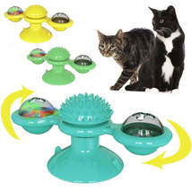 Pet Toys For Cats Dogs Turntable Puzzle Catnip Glowing Ball Interactive Rotatabl - £11.93 GBP