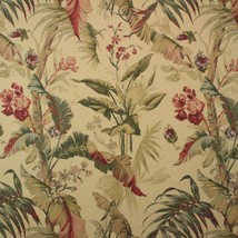 Braemore Bamboo Vintage Beige Tropical Floral Multipurpose Fabric By Yard 54&quot;W - £8.76 GBP