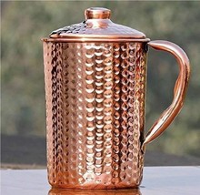 Pure Copper water Jug Hammered 1.5 liters - £40.84 GBP
