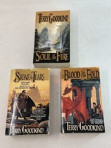 Terry Goodkind 3 Swords of Truth PB Books Stone of Tears Blood Fold Soul Fantasy - £13.65 GBP