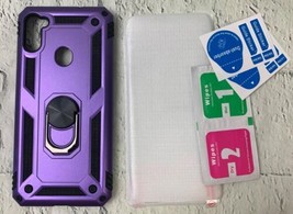 Fits A11 case with 2 Pack Tempered Glass Screen Protector Purple - £10.32 GBP