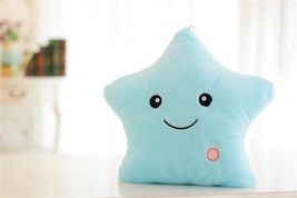 Creative Toy Luminous Pillow Soft Stuffed Plush Glowing Colorful Stars Cushion L - £18.47 GBP
