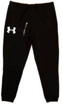 NWT Men&#39;s Under Armour Gym Fleece Rival Jogger Logo Pants  Black XXL 200... - $25.86