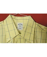 BROOKS BROTHERS 346 MENS 16 4/5 PLAID BUTTON SHIRT SLIM FIT NON IRON YEL... - €15,83 EUR