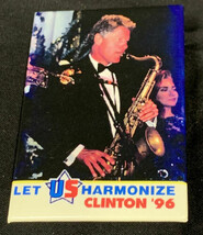 Bill Clinton Let Us Harmonize 1996 Presidential Election Button Pin Camp... - £6.68 GBP