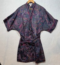 Vintage Y2K J.O. Intimates Paisley Kimono Robe Silky Lightweight Womens Medium M - £15.91 GBP