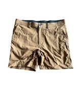 Prana Hiking Shorts Men&#39;s 36 x 7 Rust Brown Side Zip Pocket Stretch - $456.87 MXN