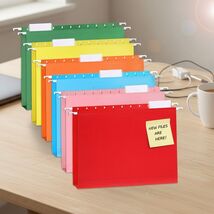 Hanging File Folders, Standard Letter Size, 6 Pack, 1/5-Cut Adjustable T... - $10.57 CAD