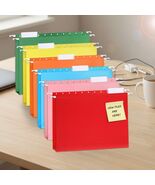 Hanging File Folders, Standard Letter Size, 6 Pack, 1/5-Cut Adjustable T... - $10.57 CAD