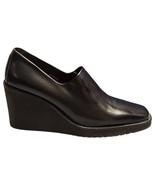 Donald J.Pliner Heeled Slip On Wedge Boots Womens Size 7.5 Black Square Toe - $140.48 CAD