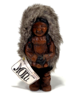 NUNI Doll-Alaskan Eskimo Rabbit Fur Doll-by Kiana-7.5&quot;-Tag - £18.64 GBP