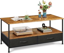 Mid-Century Modern Wood And Metal Cocktail Table For Living Room, Wlive ... - $71.96