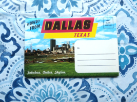VINTAGE Howdy from Dallas Texas foldout SOUVENIR Postcard Booklet with 1... - £6.39 GBP