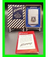 RARE 1961 Zippo Lighter City of New York Police PBA Blue &amp; White Stripe ... - £583.86 GBP