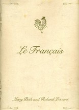 Le Francais Menu signed La Cuisine de Roland Liccioni Wheeling Illinois 1990&#39;s - £197.83 GBP