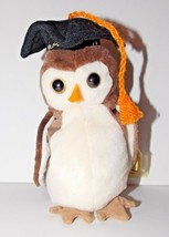 Ty Beanie Baby Wise Plush Graduation Owl 6in Stuffed Animal Retired Tag ... - £7.89 GBP