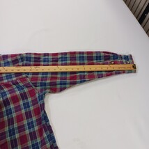 Faded Glory Men's Flannel Large Blue/Red Plaid Pockets Long Sleeve Chest 44" image 6