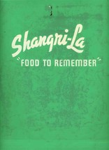 Shangri La Restaurant Menu Pico Rivera California 1960&#39;s - £50.52 GBP