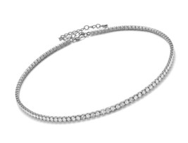 Tennis Chains Necklace Simulated Diamond Sparking Rhinestone - £38.32 GBP