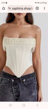    Chic Strapless Beaded Tassel Corset Top XS/S/M/L 4 Sizes - $79.19